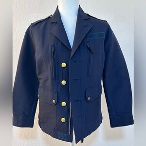 Muveil Tokyo Women’s Blue Jacket Chameleon Embroidered Design Size 36/ US 6 NWOT